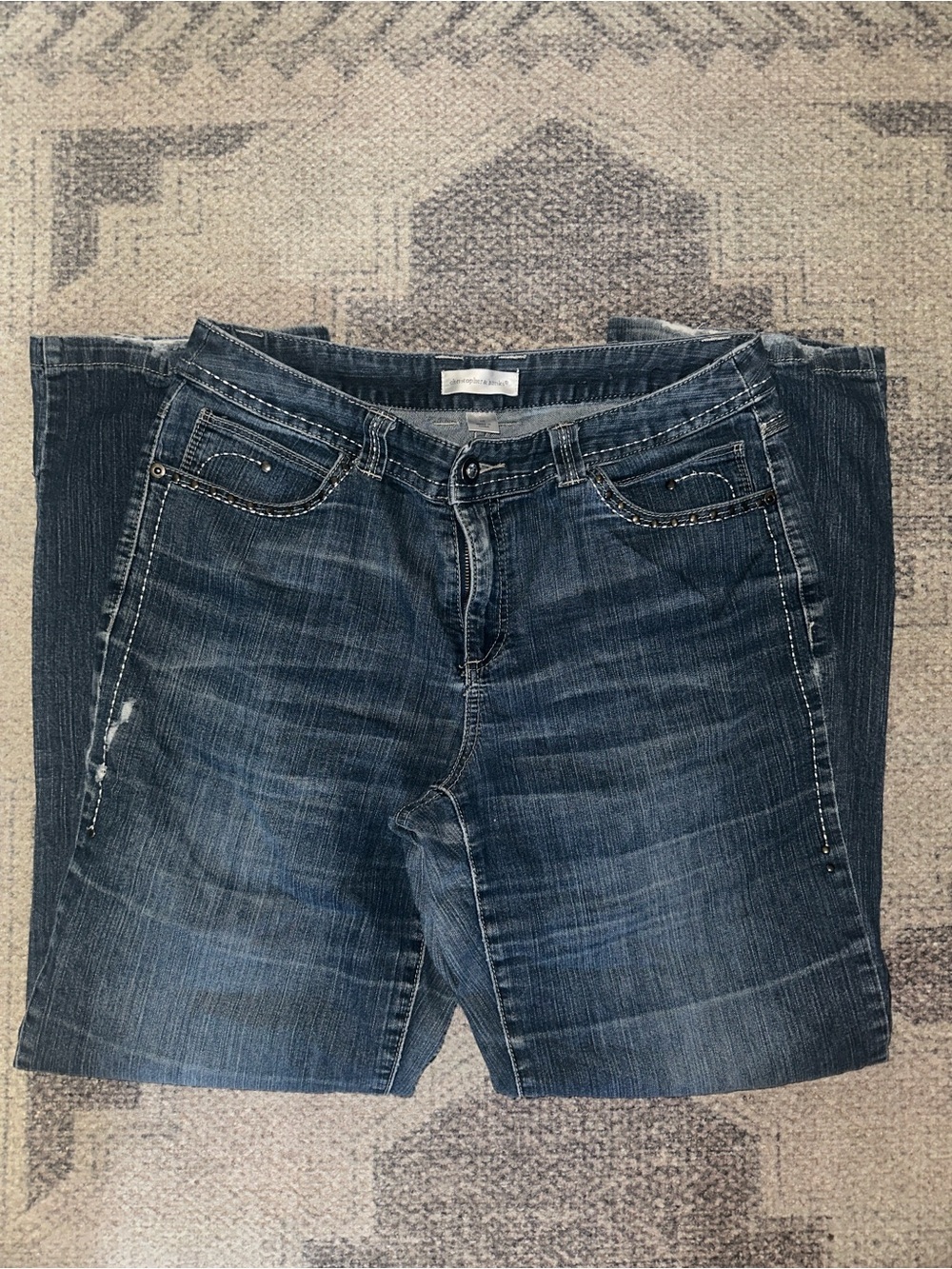 Christopher & Banks Dark Blue Denim Jeans - Picture 2 of 6